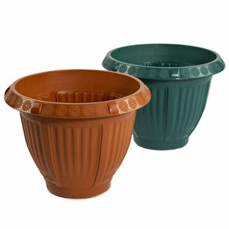 REGENT PRODUCTS 10 in. Round Column & Flower Design Planter, 2 Color 23316